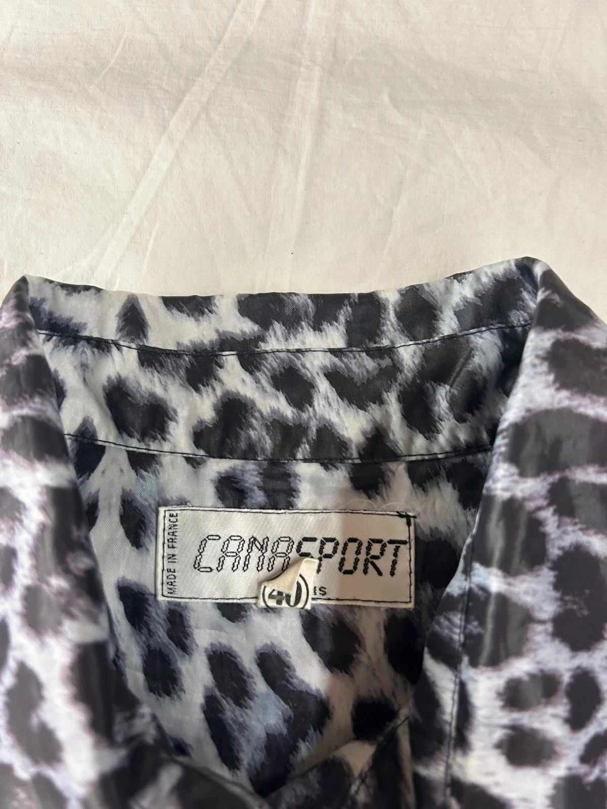 Shirt met luipaardprint in wit en zwart Cana Sport Paris maat 40 – photo 7